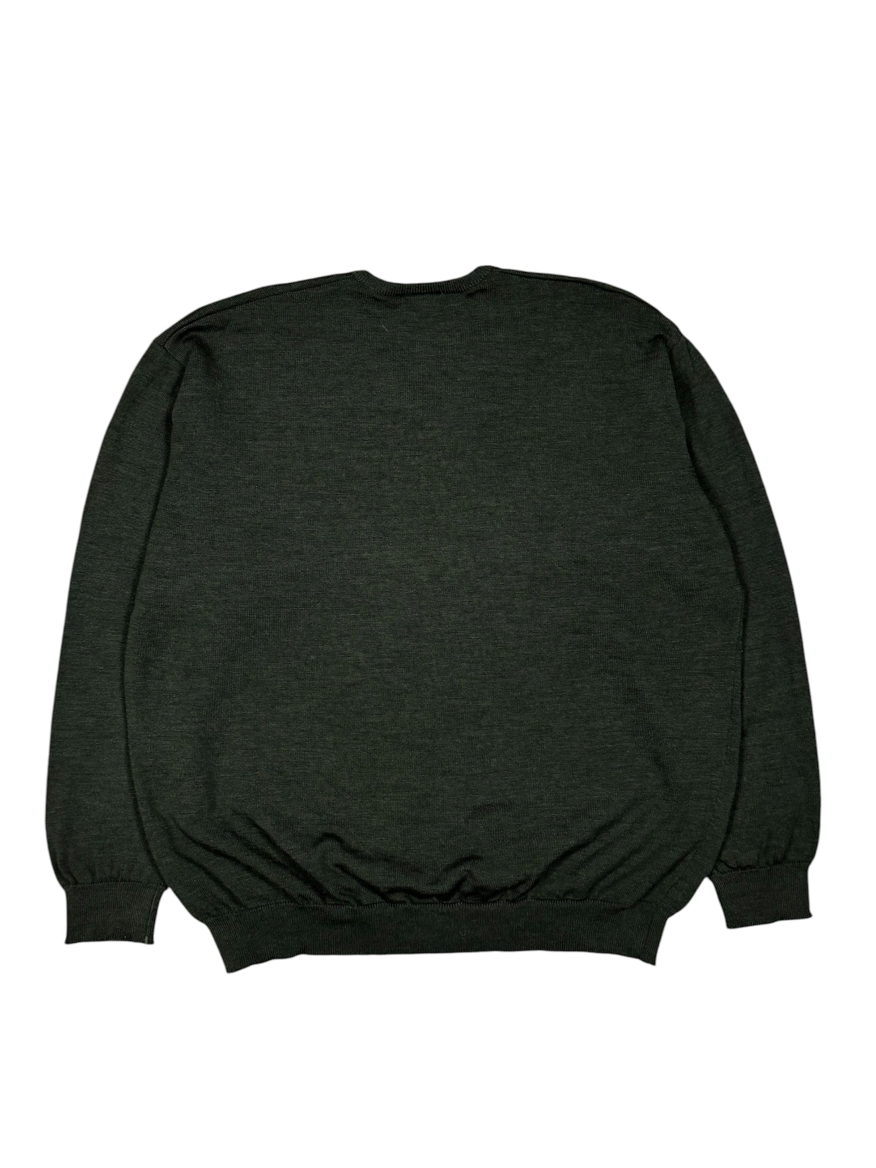 Dunkelgrünes Lacoste Sweatshirt in XXL, klassisches Design.