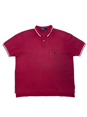 Ralph Lauren Vintage Poloshirt in red, size XL.