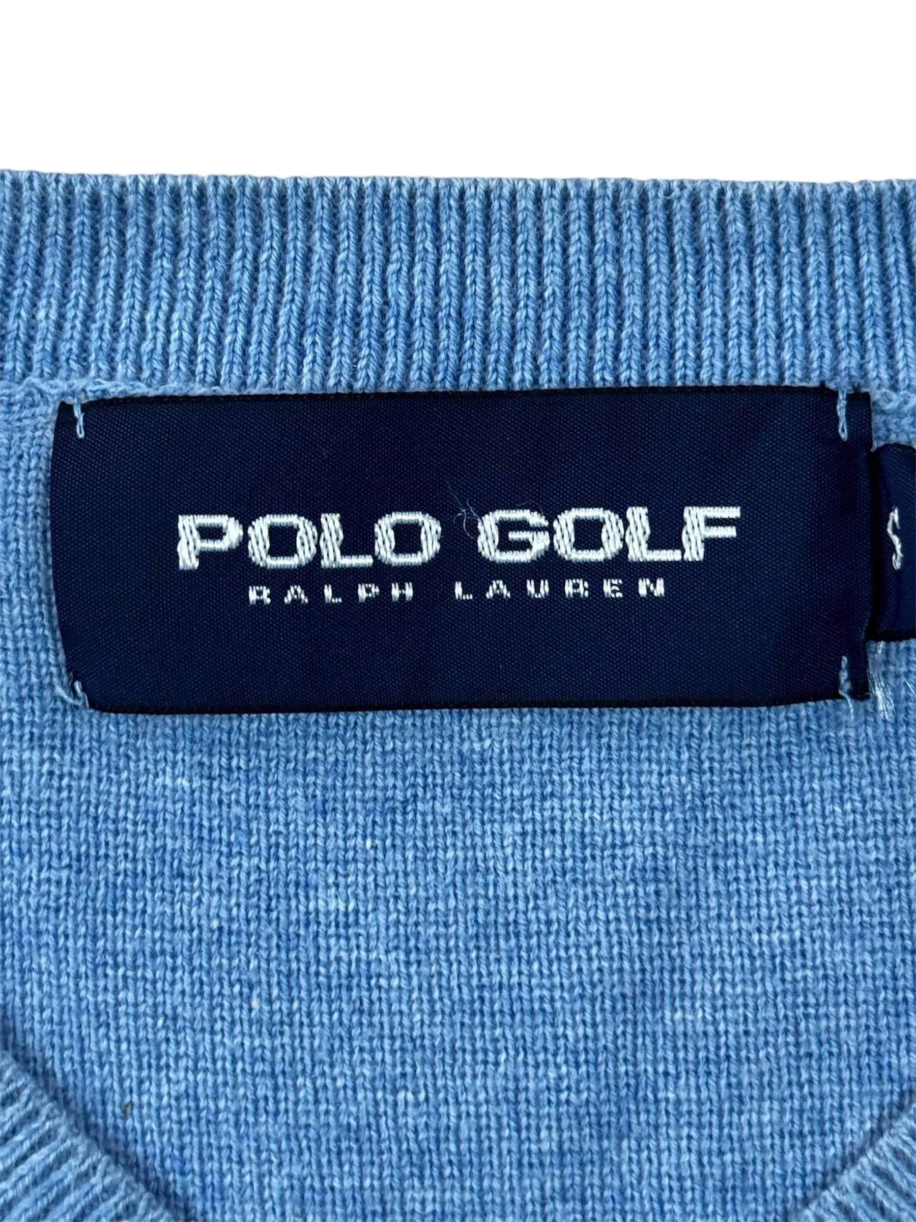 Ralph Lauren Sweatshirt in Blau, Größe S, Etikettansicht.