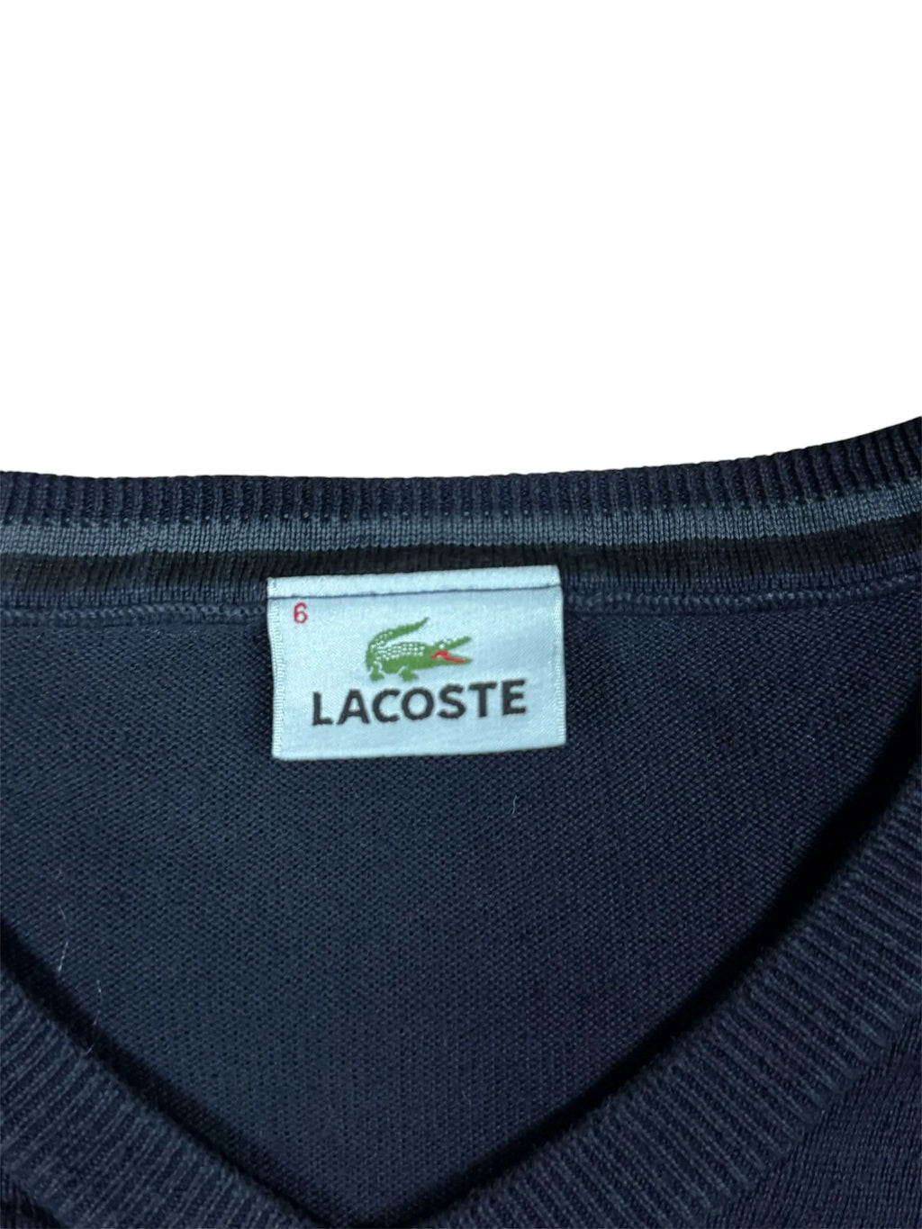 Dunkelblauer Lacoste Sweatshirt in Größe XL.