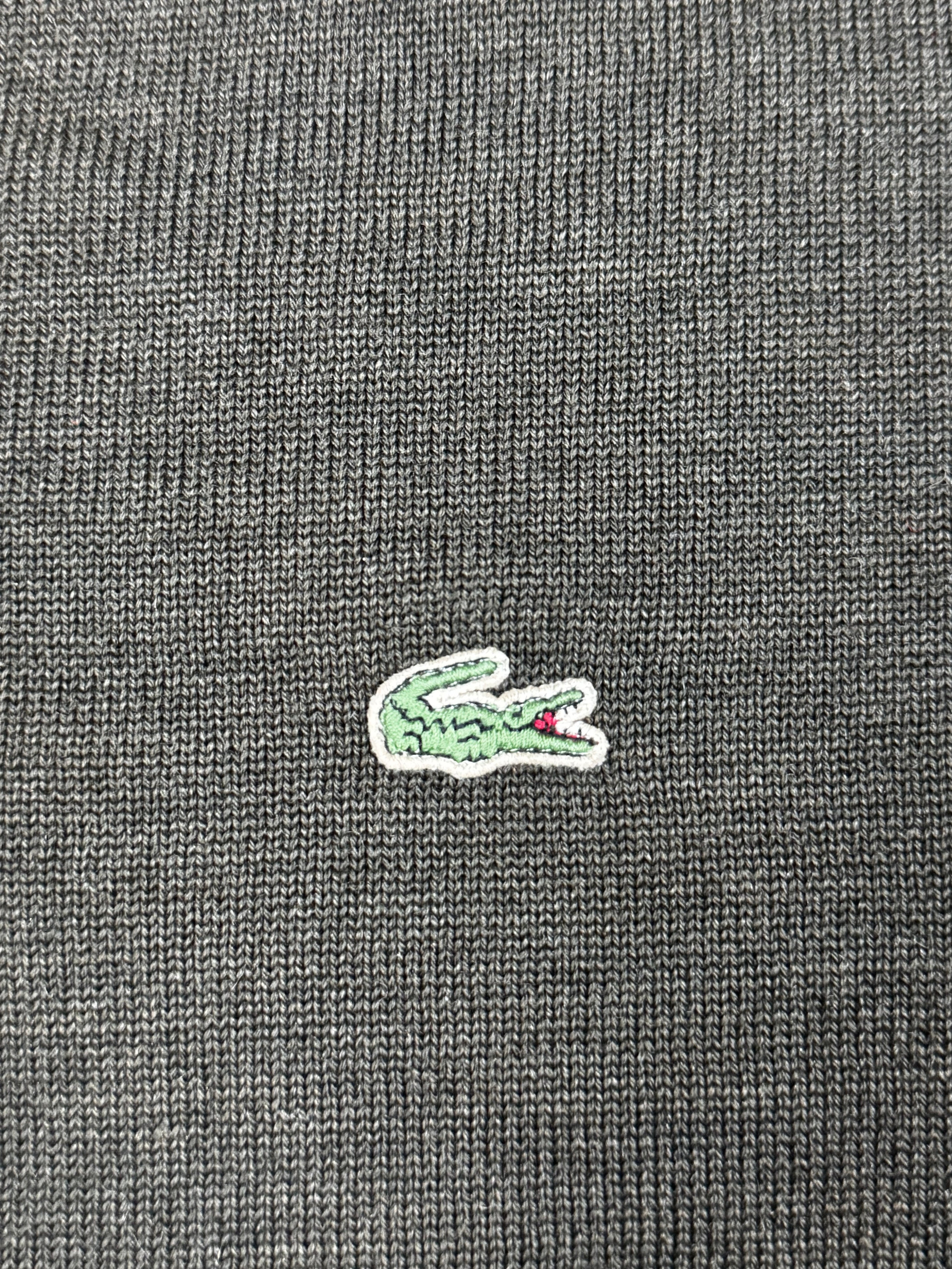 Dunkelgrünes Lacoste Sweatshirt XXL mit ikonischem Logo.