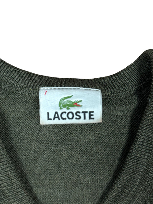 Dunkelgrünes Lacoste Sweatshirt XXL mit Markenlogo.