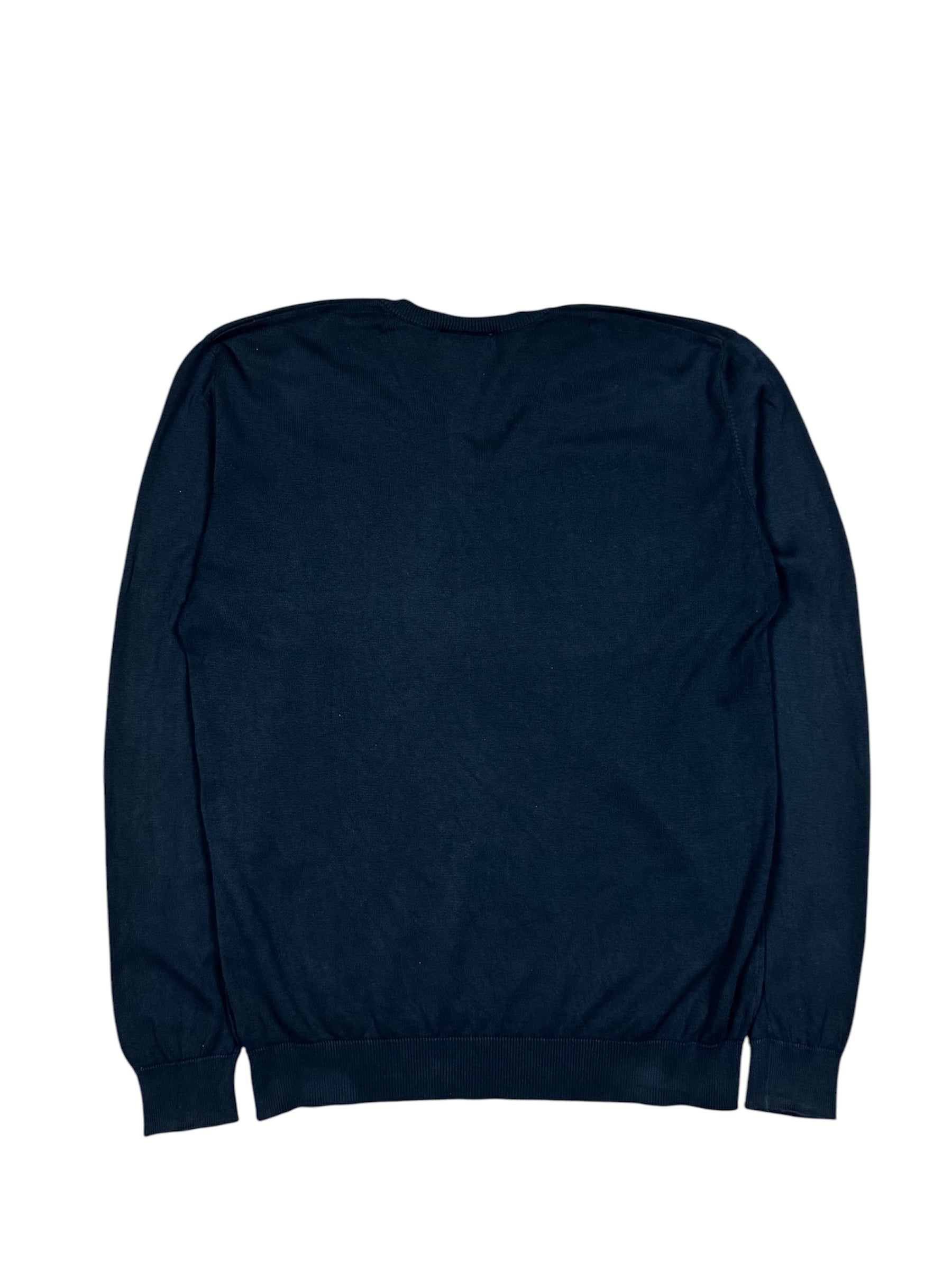 Dunkelblaues Lacoste Sweatshirt in Größe M, hochwertig und stylisch.