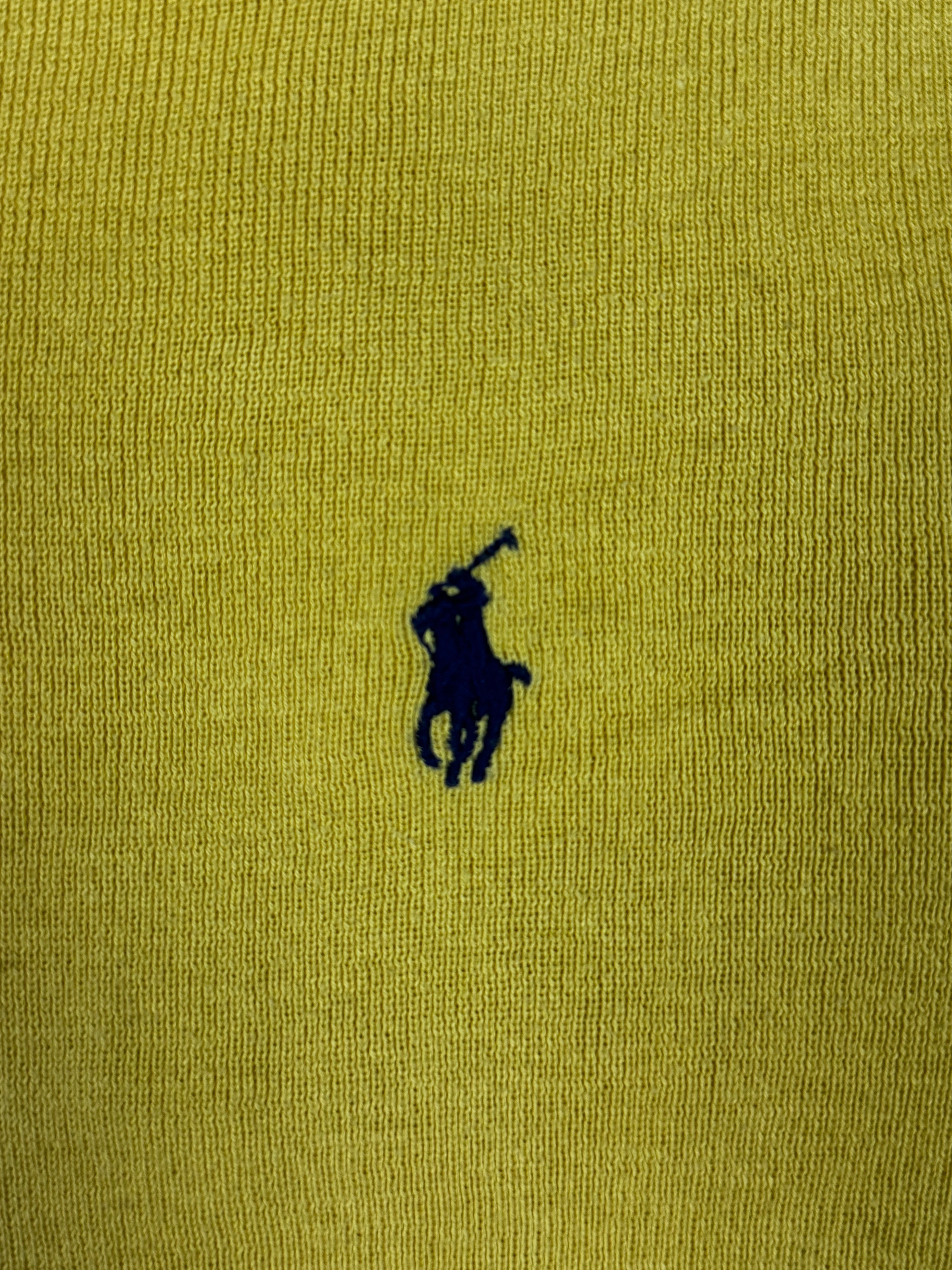 Ralph Lauren Sweatshirt in Gelb, Größe L, mit Polo-Logo.