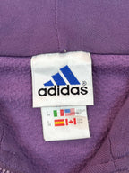 Lila Adidas Fleece in Größe M mit Etikett.