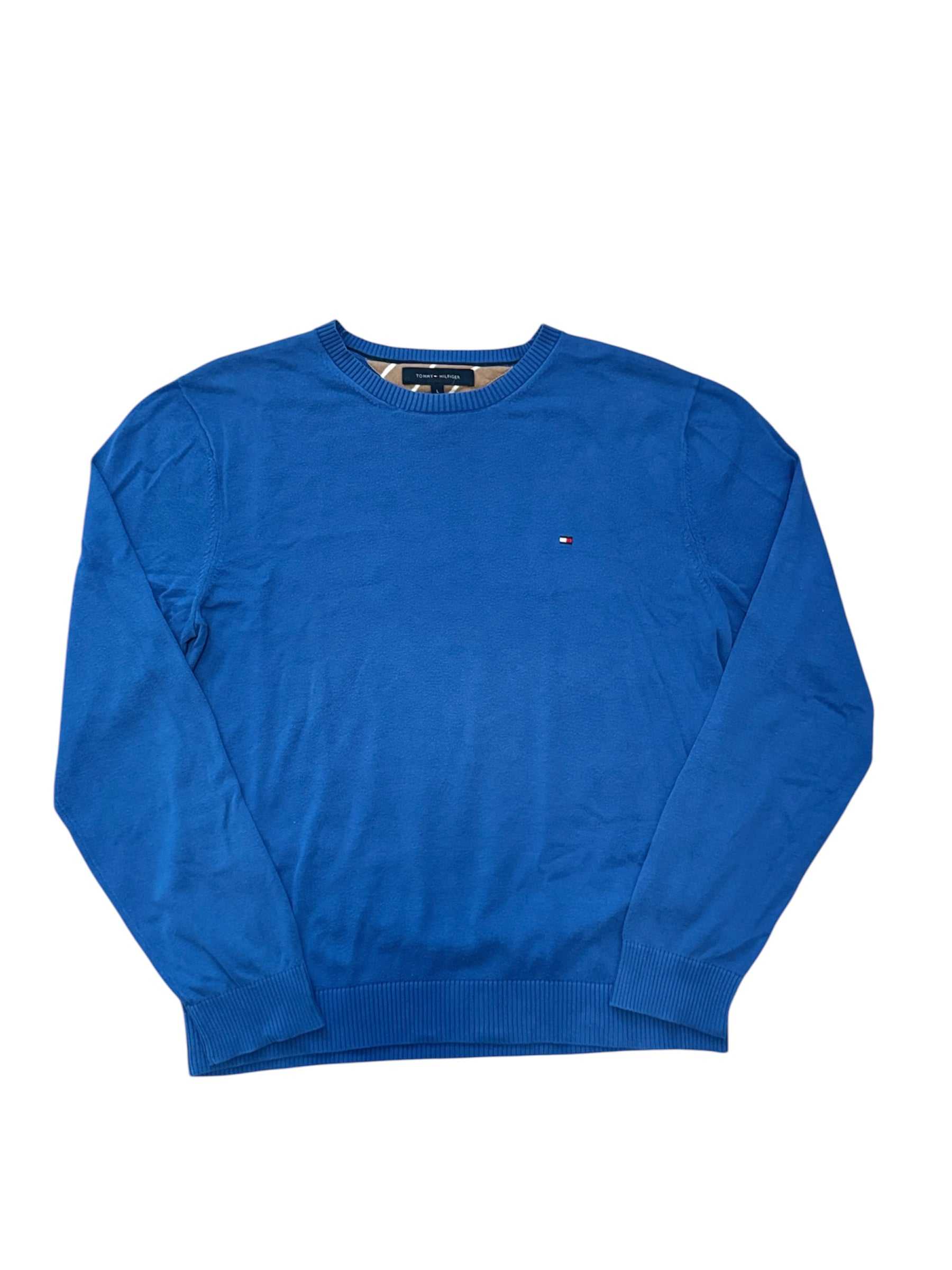 Tommy Hilfiger Sweatshirt in Hellblau, Größe L, hochwertig und stylisch.