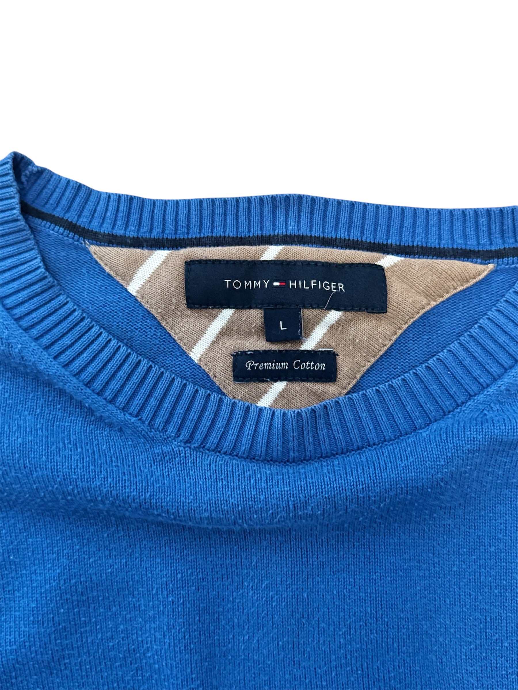 Tommy Hilfiger Sweatshirt in Hellblau, Größe L, hochwertiges Material, modebewusste Wahl.