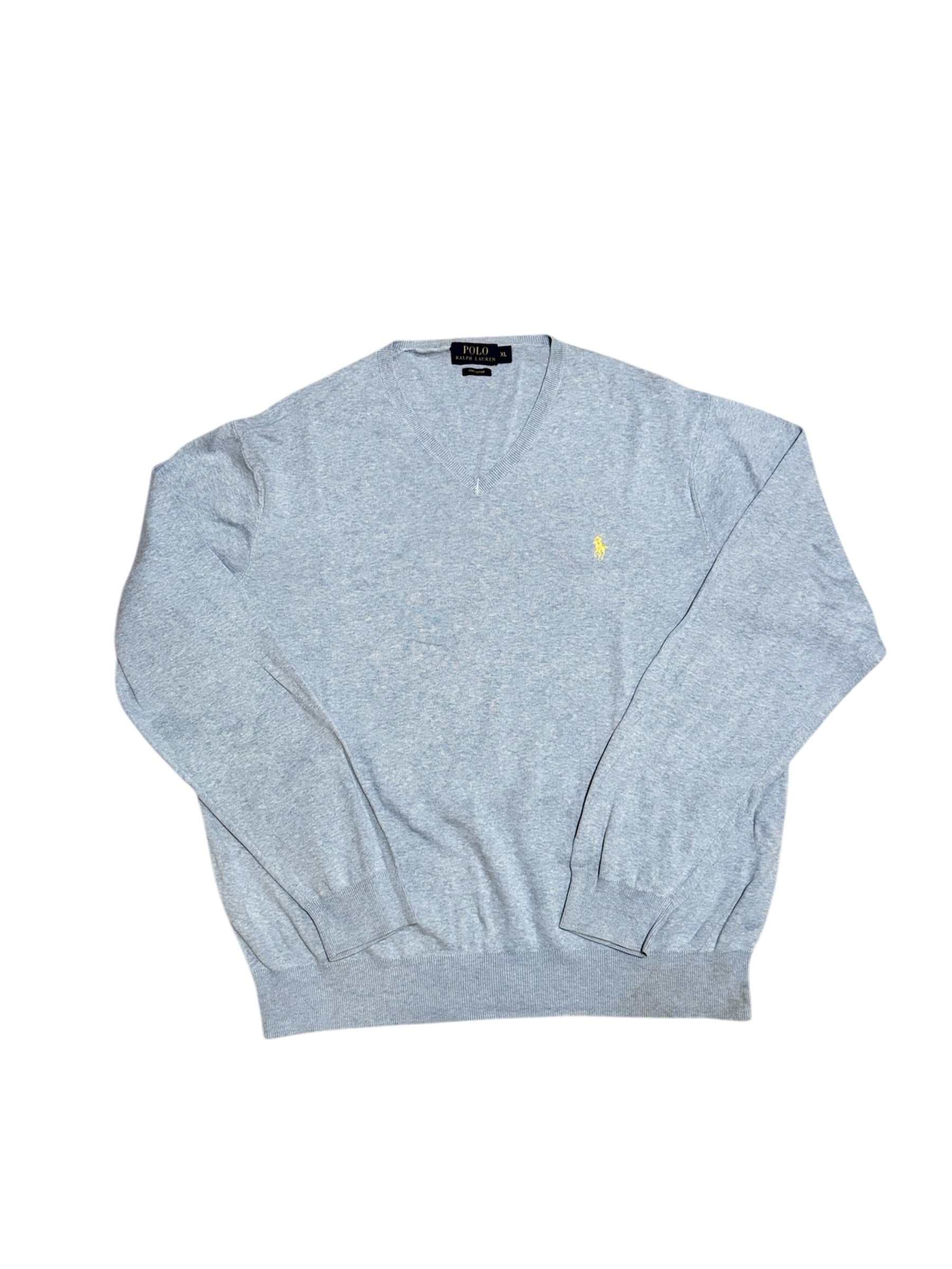 Ralph Lauren Sweatshirt in helles Babyblau, Größe L, mit Logo auf der Brust.