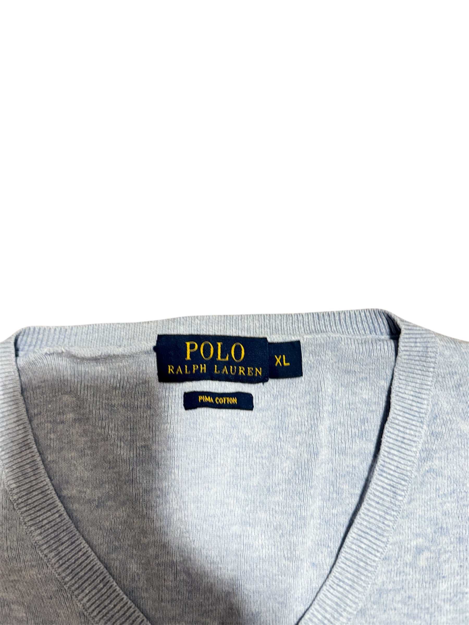Ralph Lauren Sweatshirt in helles Babyblau, Größe L, mit Logo auf der Brust.