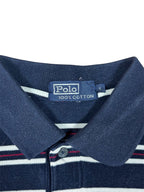 Ralph Lauren Poloshirt in Marineblau, Weiß und Rot, Größe L, zeitloser Stil und hochwertige Materialien.