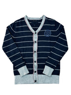 Tommy Hilfiger Pullover, marineblau/grau, gestreift, Größe M.