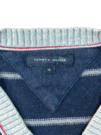 Tommy Hilfiger Pullover in Marineblau und Grau, Größe M, in sehr gutem Zustand.