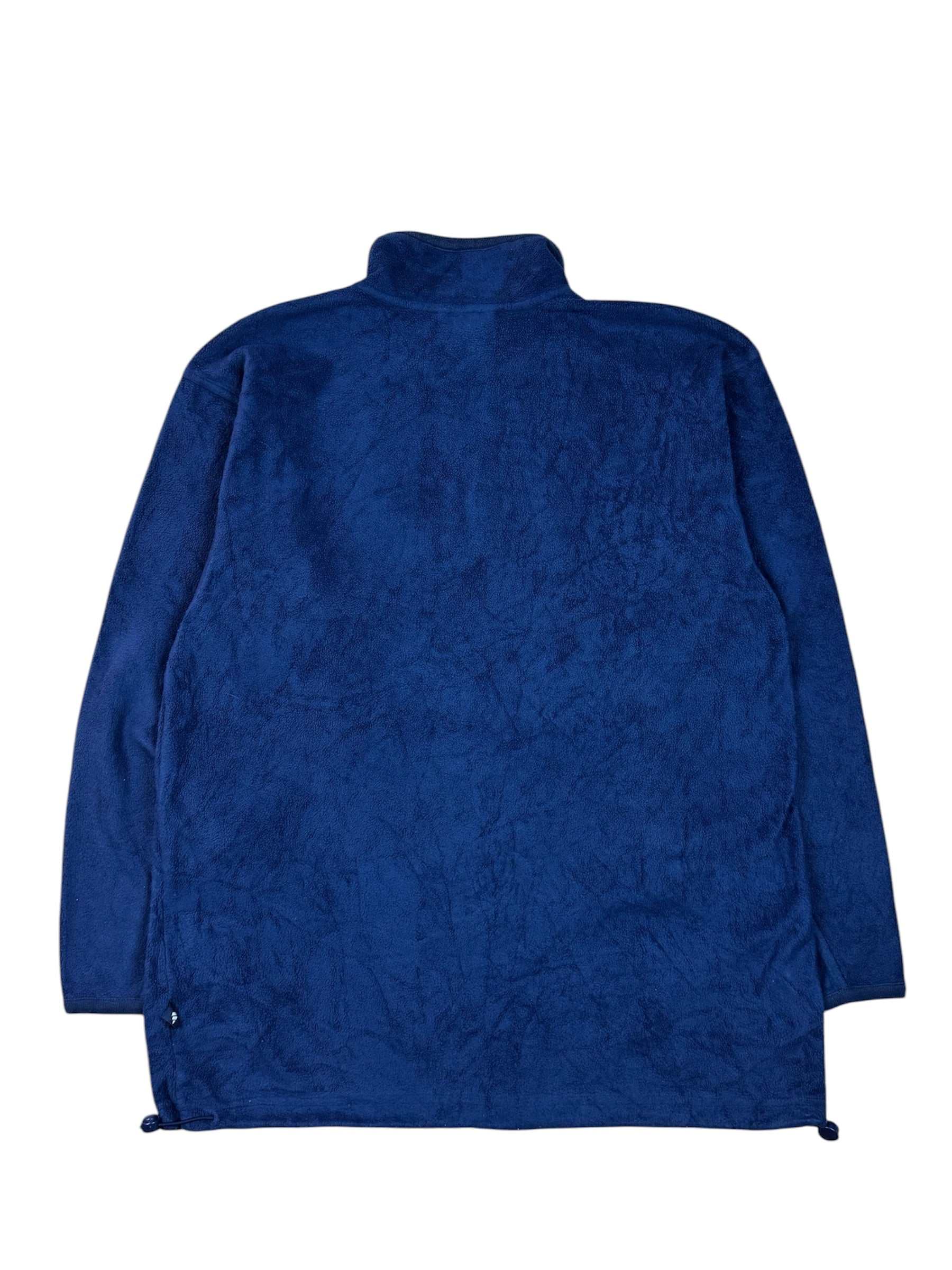 Dunkelblaue Adidas Fleecejacke in Größe L, Vintage-Stück in sehr gutem Zustand.