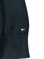 Tommy Hilfiger Sweatshirt in schwarz/grau, weinrotkariert, Größe XXL.