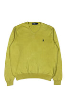 Gelbes Ralph Lauren Sweatshirt, Größe L, für sportliche und entspannte Looks.