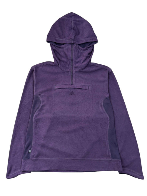 Lila Adidas Fleece, Größe M, ideal für Sport und Alltag.