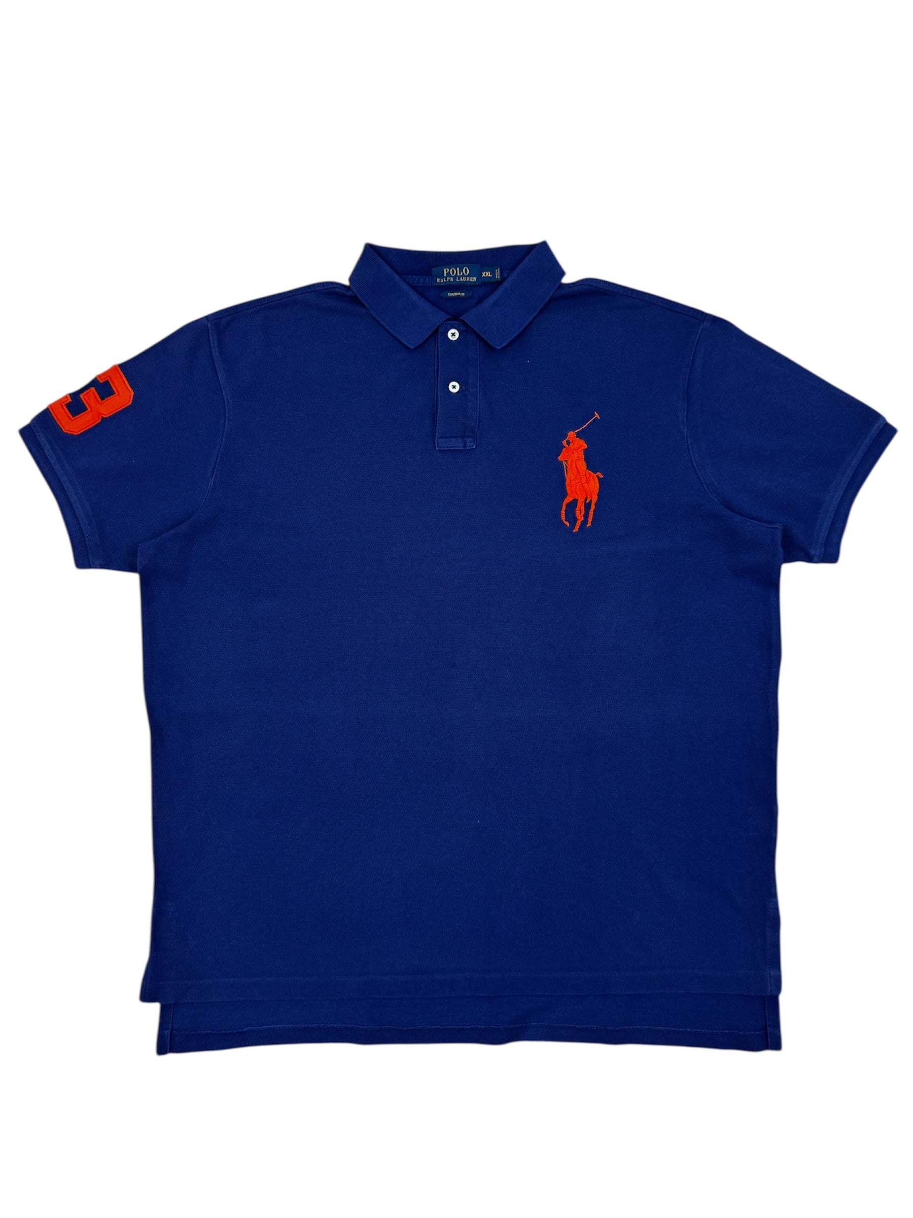 Dunkelblaues Ralph Lauren Poloshirt, Größe XXL, zeitloser Klassiker.
