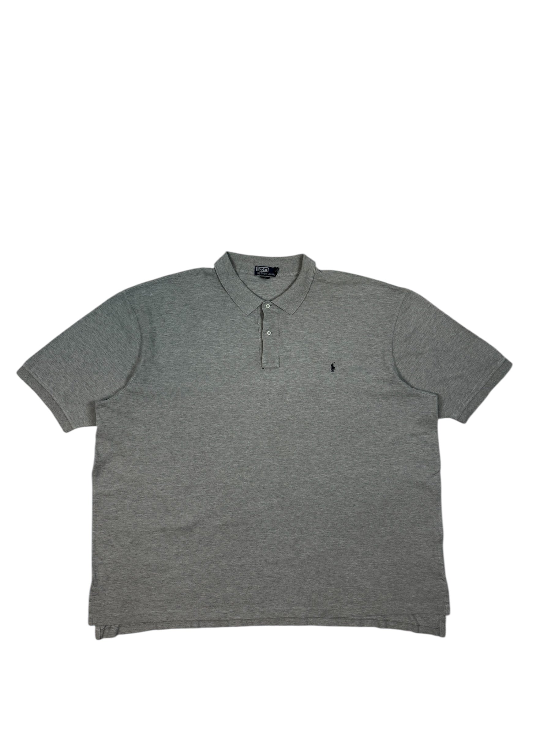 Ralph Lauren Poloshirt in gray, size 4XL, vintage quality.