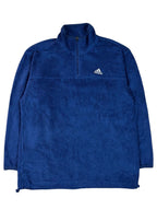 Adidas Fleecejacke dunkelblau Größe L Vintage für Herbst/Winter.