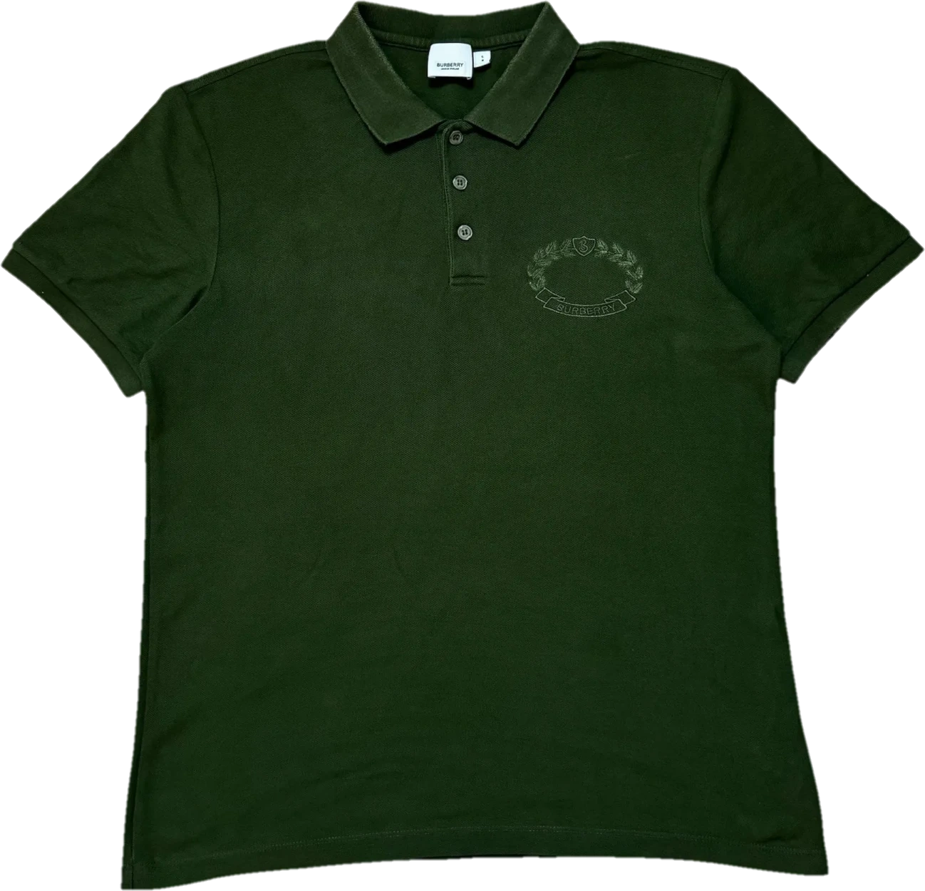 Burberry Vintage Poloshirt Olivgrün Gr. L