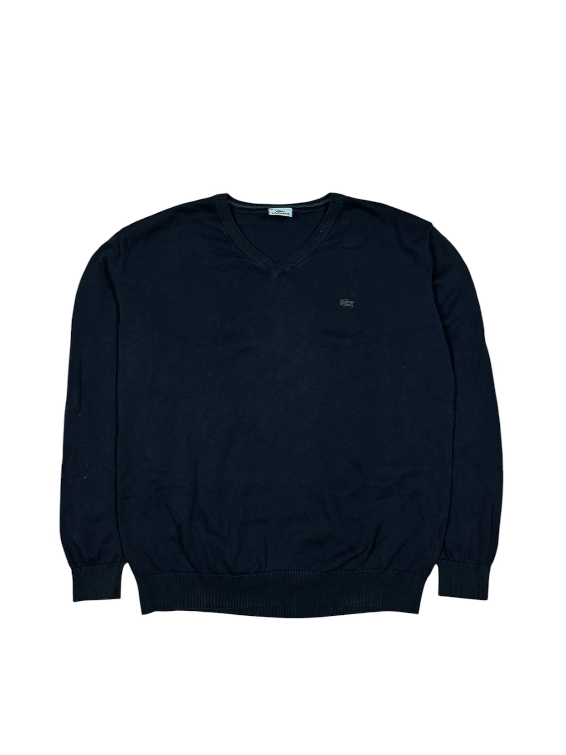 Dunkelblauer Lacoste Sweatshirt in Größe XL mit sportlich-elegantem Design.