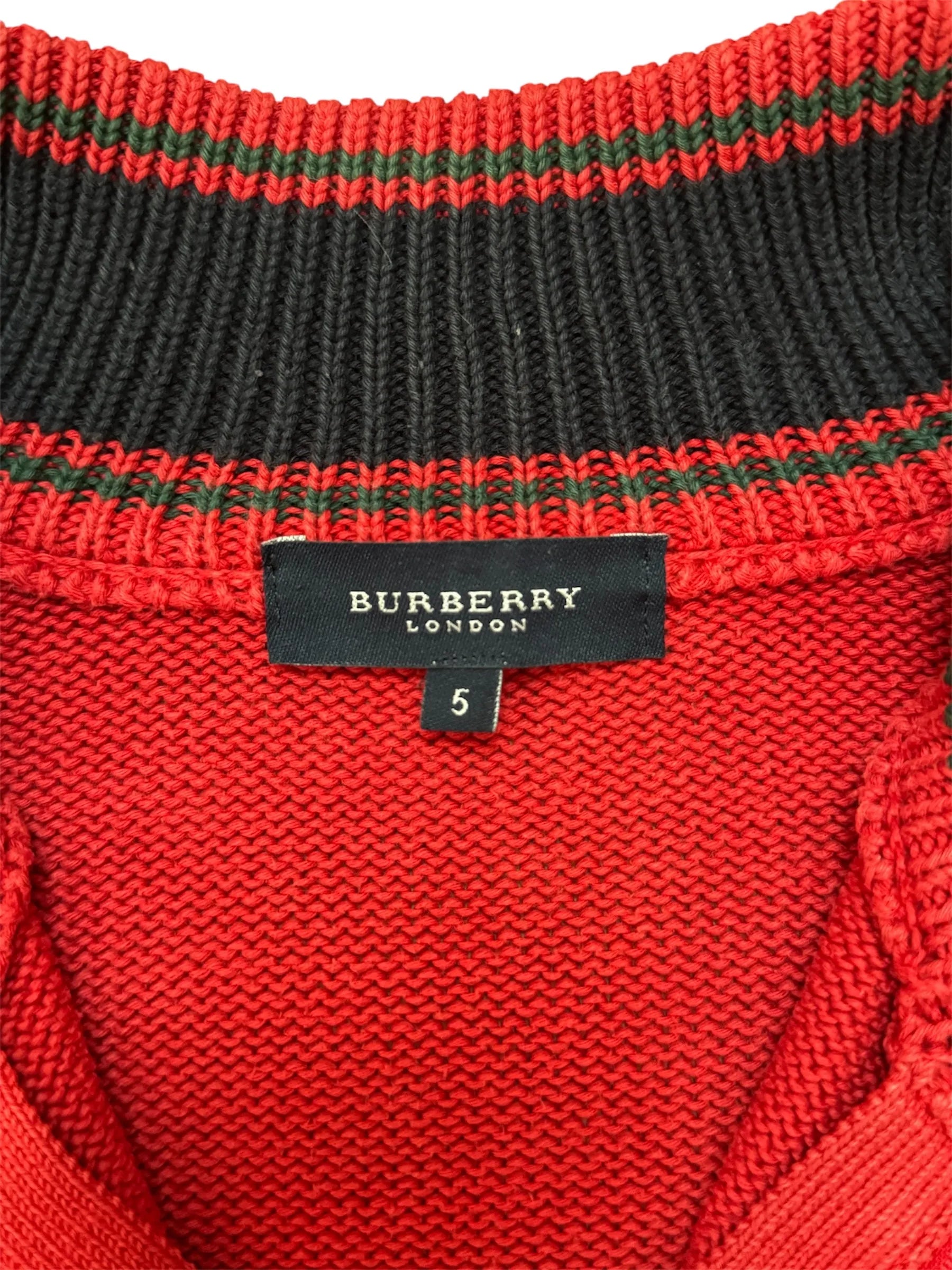 label burberry vintage pull