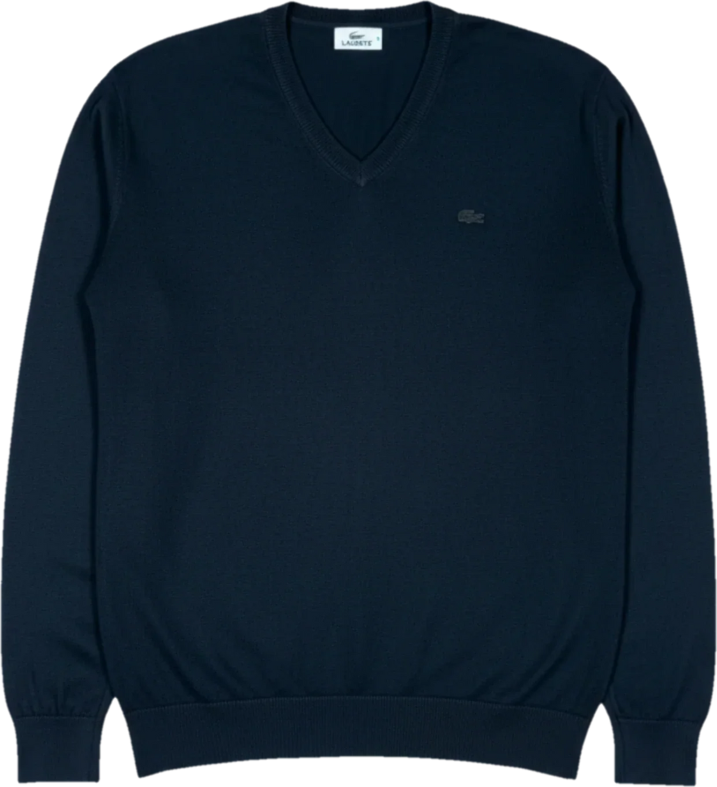Lacoste Vintage Pullover in Dunkelblau, freigestellt