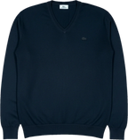 Lacoste Vintage Pullover in Dunkelblau, freigestellt