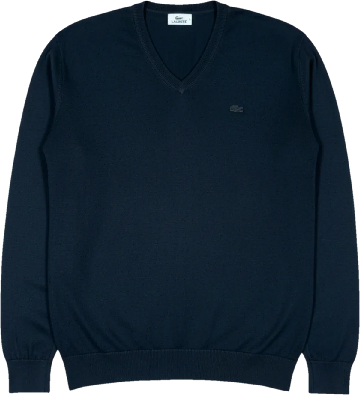 Lacoste Vintage Pullover in Dunkelblau, freigestellt