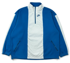 Nike Vintage Fleecejacke in Blau und Weiß, freigestellt