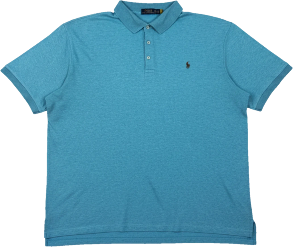 Ralph Lauren Vintage Poloshirt Hellblau Gr. 2XL