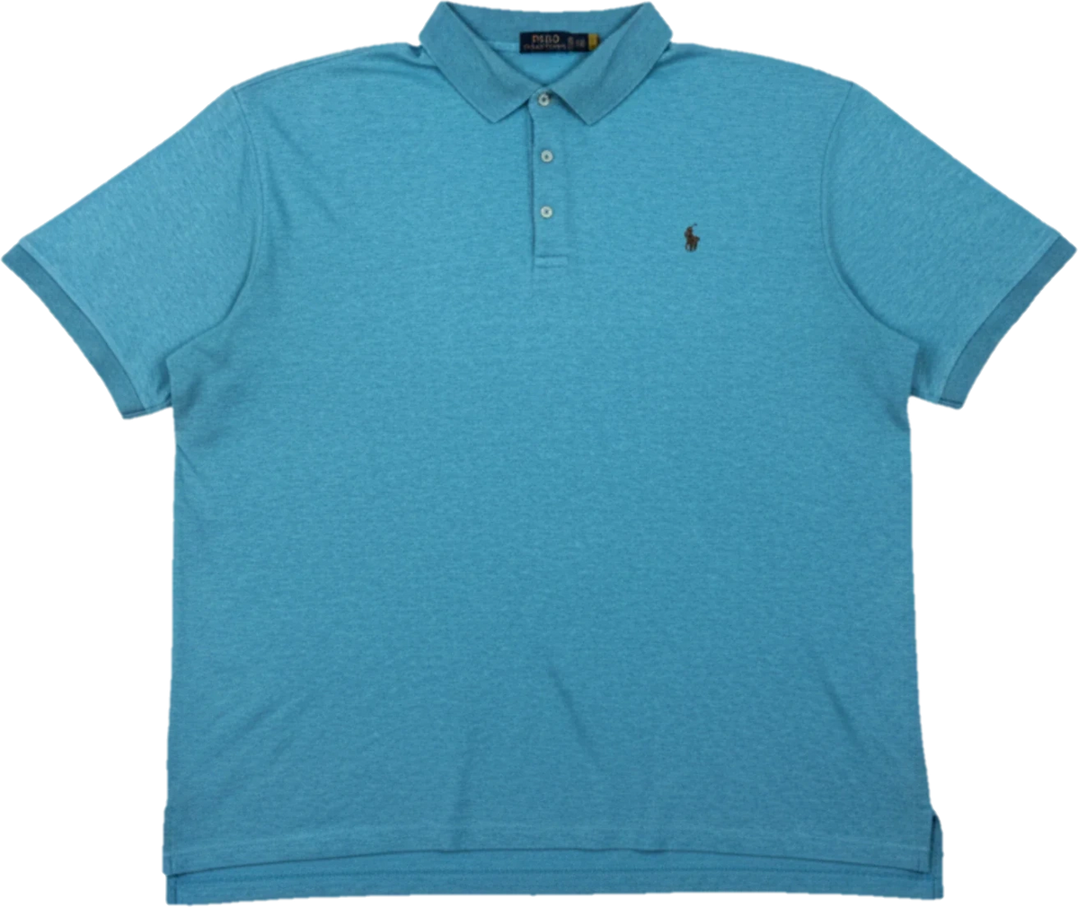 Ralph Lauren Vintage Poloshirt Hellblau Gr. 2XL