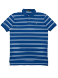 Ralph Lauren Vintage Poloshirt hellblau gestreift – freigestellt
