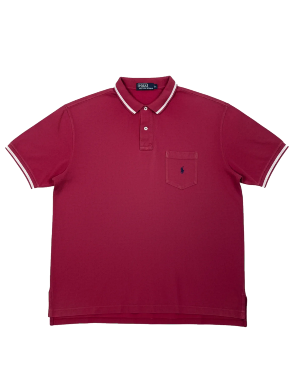 Ralph Lauren Vintage Poloshirt rot – freigestellt