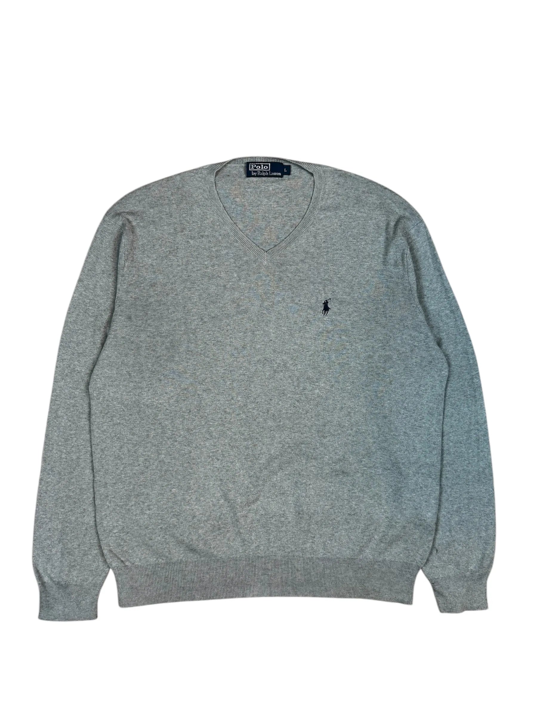 Ralph Lauren grey sweatshirt size L, elegant and comfortable.