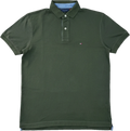 Polo vintage Tommy Hilfiger vert olive Taille M