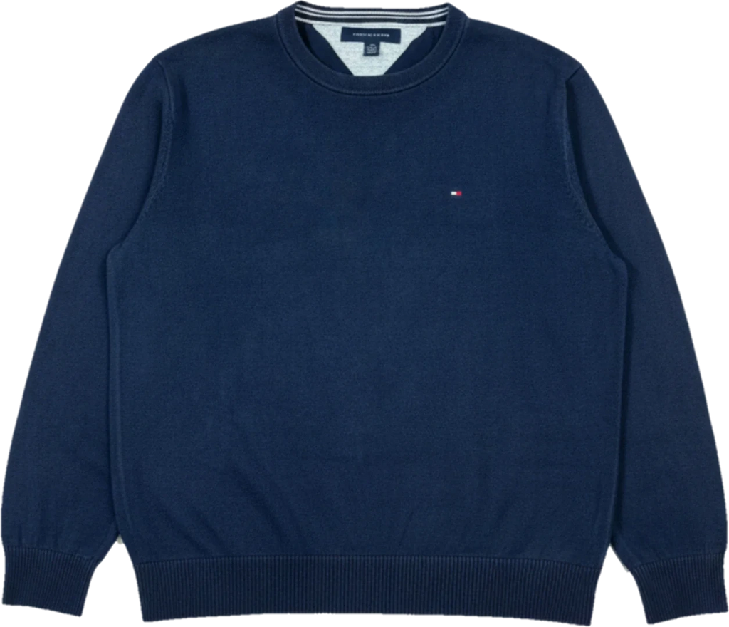 Sweat-shirt vintage Tommy Hilfiger bleu foncé Taille L