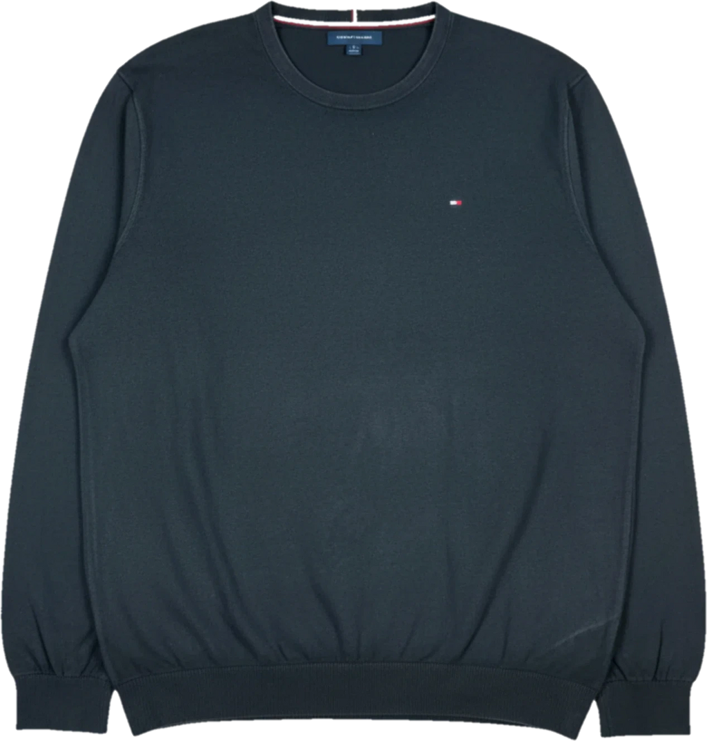 Sweat-shirt vintage Tommy Hilfiger noir Taille 2XL